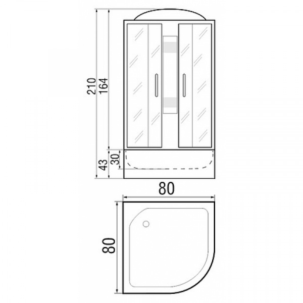 Душевая кабина River Rein 80/43 МТ фото