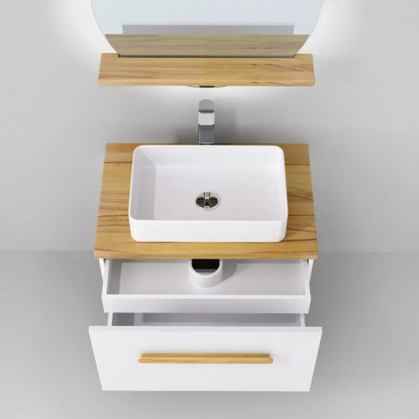 Тумба с раковиной Jorno Simply Sim.01.80/P/BuL-W фото