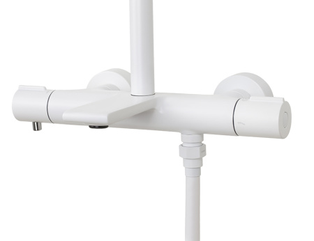 Душевая система с термостатом Kaiser Serio 05382-4 белая матовая фото