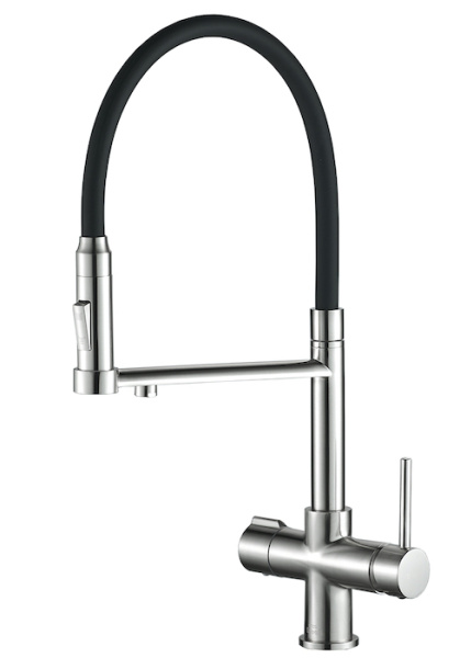 Смеситель для кухни под фильтр Zorg Steel Hammer SH 2003 SATIN фото