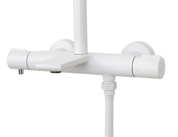 Душевая система с термостатом Kaiser Serio 05382-4 белая матовая фото