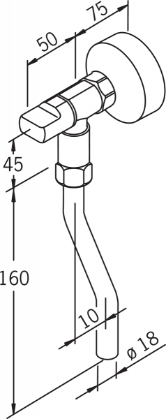 Смывное устройство для писсуара Oras 190 фото