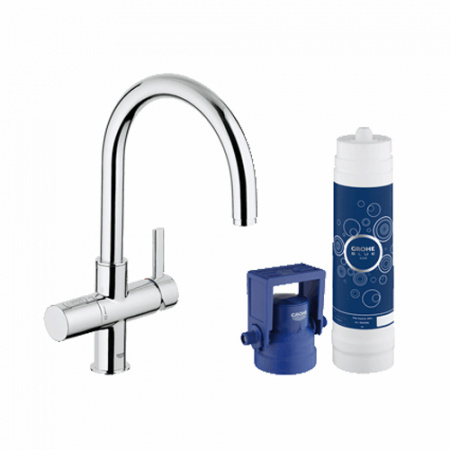 Смеситель для кухни с функцией фильтрации воды Grohe Blue Pure 33249001 фото