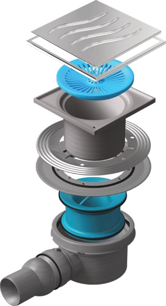 Душевой трап Pestan Confluo Standard Dry Tide1 15x15 с рамкой фото