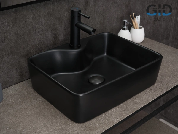 Накладная раковина GID Bm9091 53373 48x37 черная матовая фото