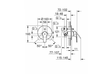 Смеситель для ванны и душа Grohe Eurosmart New 33305003 фото