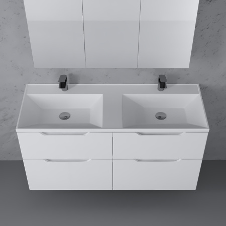 Тумба с двойной раковиной Raval Wector 120 Wct.01.120/P/W/MD фото