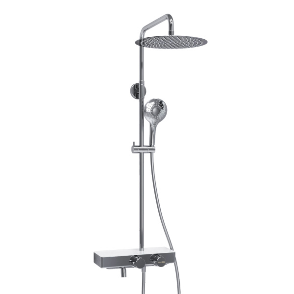 Душевая система (стойка) с термостатом WasserKRAFT Thermo A113.116.101.CH хромоникель фото