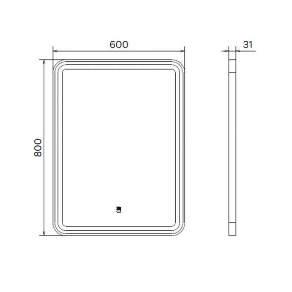 Зеркало с подсветкой, сенсорным выключателем и подогревом Comforty Ситара-60 00-00017863 матовое золото фото