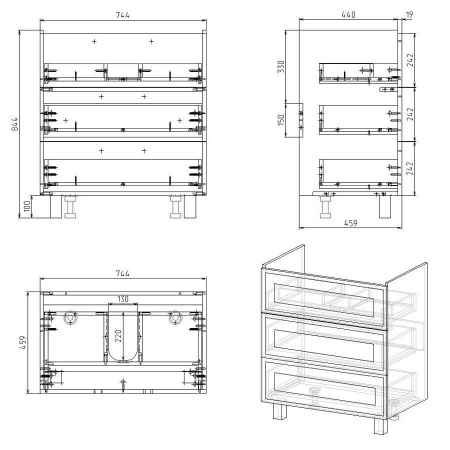 Тумба с раковиной Alvaro Banos Barcelona maximo 8400.1200 фото