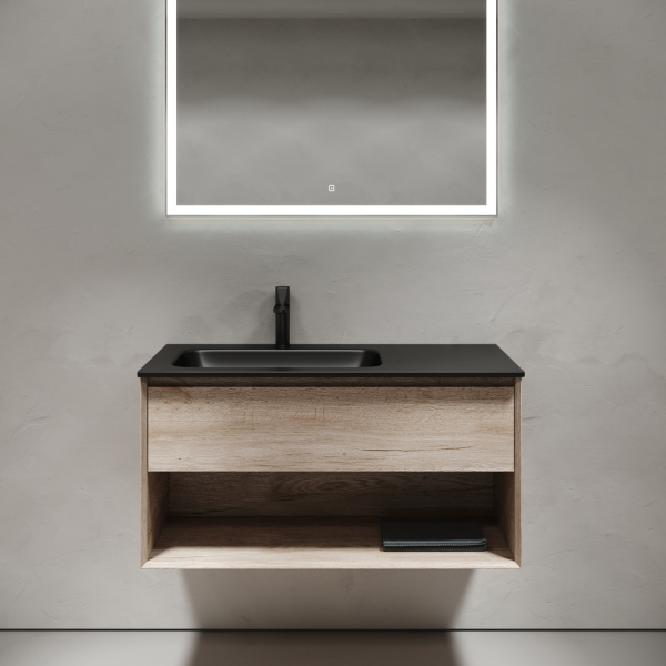 Тумба под раковину Sancos Marmi 1.0 MR1.0100LEG дуб галифакс натуральный фото