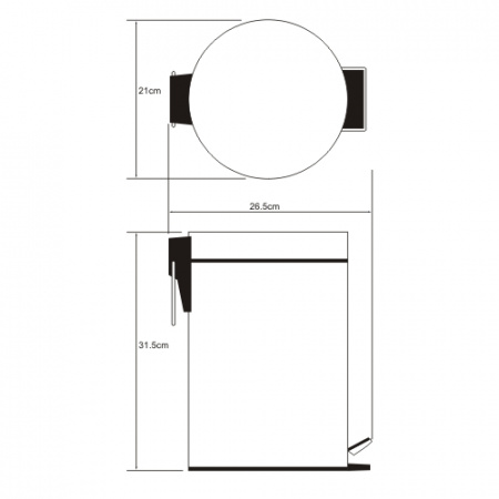 Мусорное ведро для ванной с педалью WasserKRAFT 5L К-645 фото
