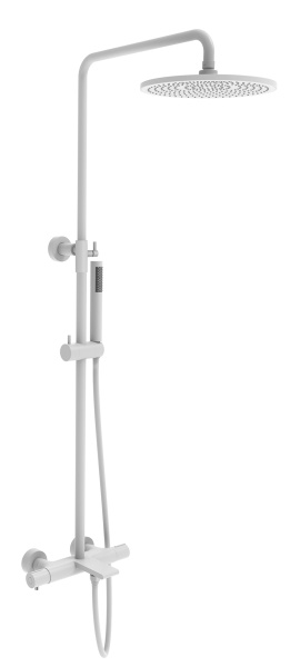 Душевая система с термостатом Kaiser Serio 05382-4 белая матовая фото