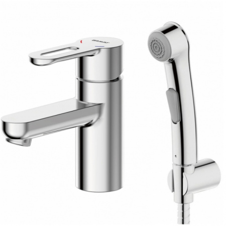 Смеситель для раковины с гигиеническим душем Bravat Stream-D F137163C-1 фото