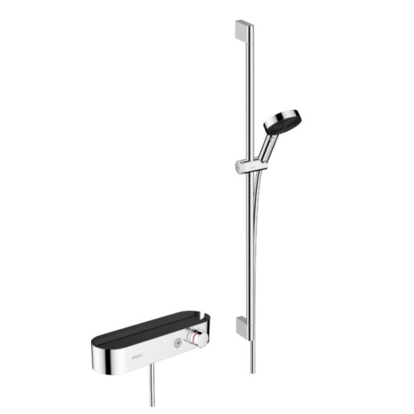 Душевая система (стойка) с термостатом Hansgrohe Pulsify Select S с ручным душем 105 3jet Relaxation 24270000 хром фото
