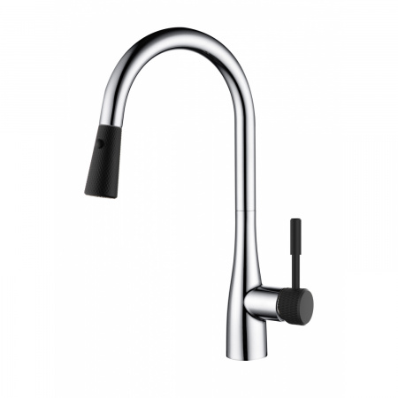 Смеситель для кухни D&K Rhein Schiller DA1462505B хром/черный фото