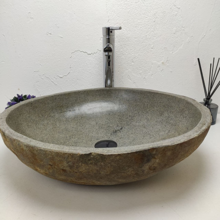 Накладная раковина из речного камня RS01196 (55*48*14) фото