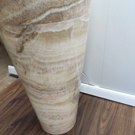 Раковина напольная из оникса Yellow ON-01355 (45*45*90) фото