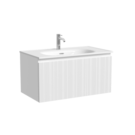 Тумба под раковину Sancos Code CD80W белая фото