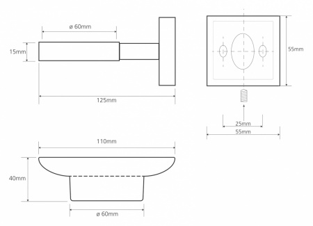 Мыльница настенная Bemeta Beta 132108042 фото