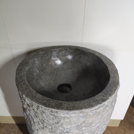 Раковина напольная из мрамора Grey MN-01498 (43*43*90) фото