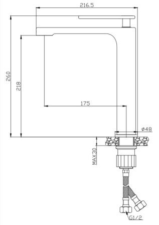 Смеситель для накладной раковины Cezares Momento MOMENTO-LC-01-W0 фото