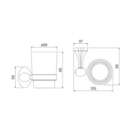 Подстаканник одинарный Iddis Male MALSSG1i45 фото