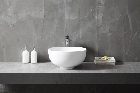 Накладная раковина Abber Stein AS2617 40x40 белая матовая фото