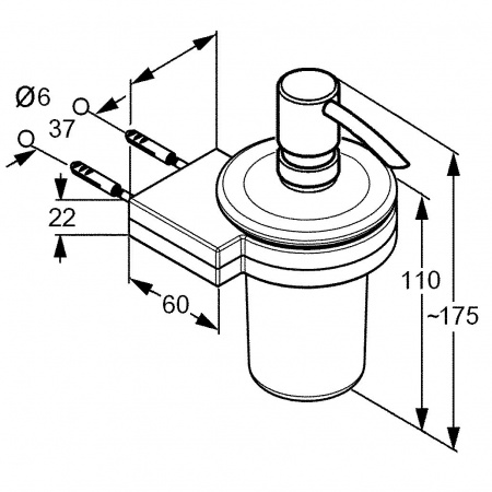 Дозатор для жидкого мыла Kludi A-XES 4897605 фото
