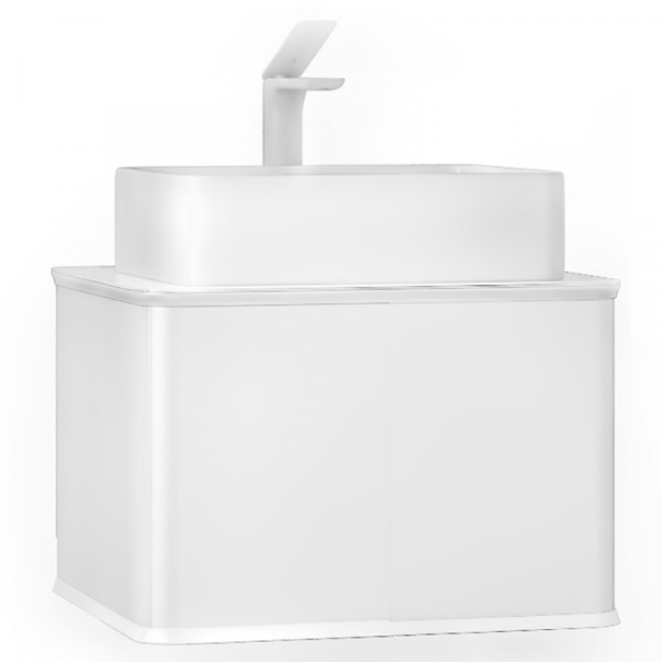 Тумба под раковину Jorno Pastel Pas.01.58/P/W 58 см белый фото