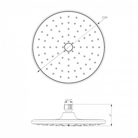 Верхний тропический душ Lemark LM8130C 22x22 фото
