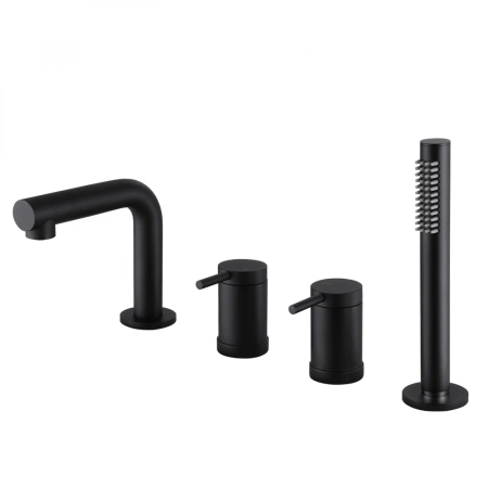 Смеситель на борт ванны Abber Emotion AF8813B черный матовый фото