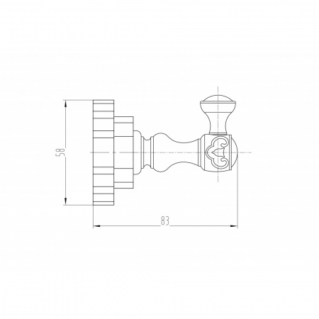 Крючок для ванной одинарный Milacio Villena MC.901.BBR черная бронза фото