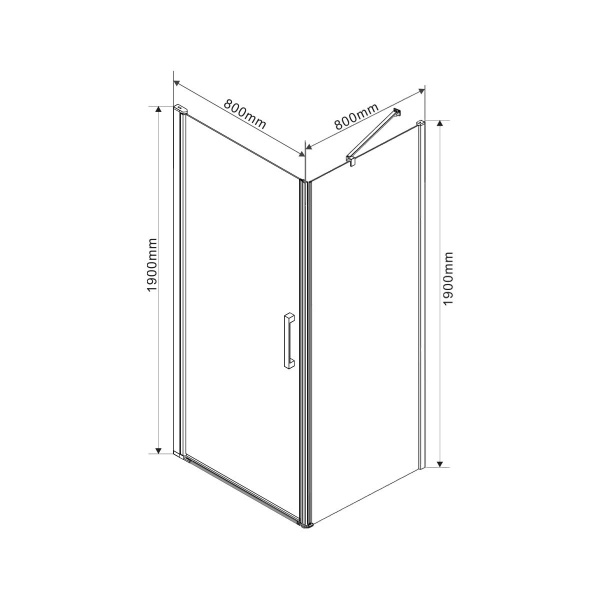 Душевой уголок Vincea Orta VSR-1O9090CLB 90x90 черный фото