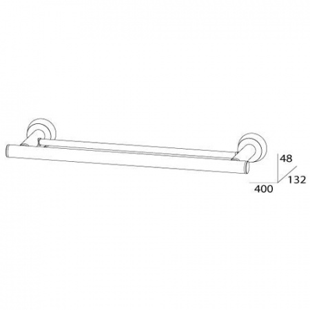 Держатель полотенец двойной FBS Vizovice VIZ 035 40 см фото
