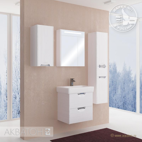 Тумба под раковину Акватон Сильва 60 1A211801SIW70 фото