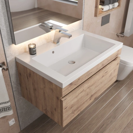 Тумба под раковину Uperwood Eva 75 3930213465 крафт табачный фото