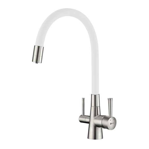 Смеситель для кухни с подключением к фильтру Lemark Comfort LM3075BN-White фото