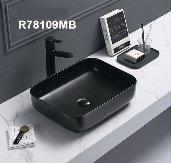 Раковина Jorno R78109MB 50x39 черная матовая фото