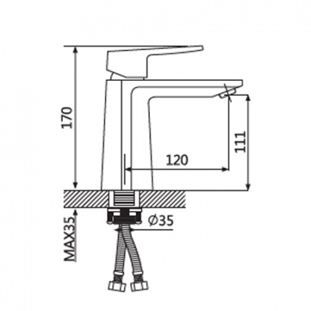 Смеситель для раковины Oute T19 T1901 фото