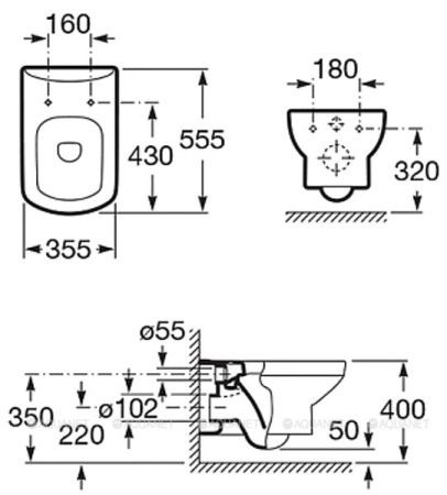 Унитаз с инсталляцией Roca Dama Senso Pack 893104680 фото
