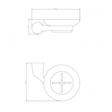 Мыльница настенная Rush Devon DE75411 фото