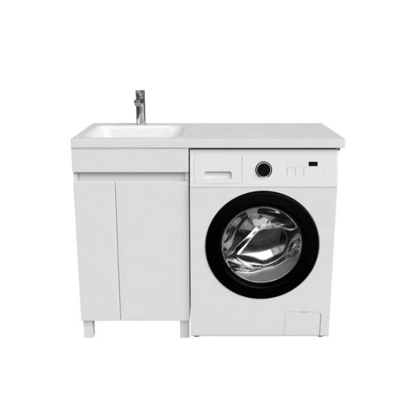 Тумба под стиральную машину с раковиной Iddis Optima Home PH11LDi95K 110 см левая фото