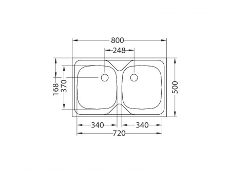 Мойка для кухни Alveus Compact 20 SAT-60 800X500 фото