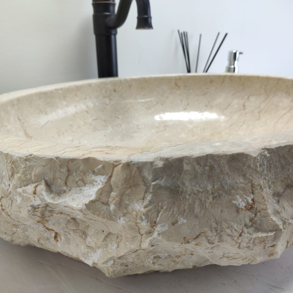 Накладная раковина из мрамора Erozy Cream EM-00456 (57*45*15см) фото