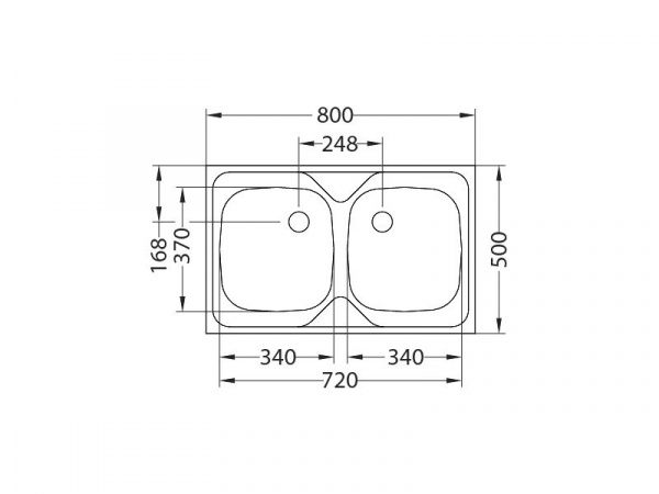 Мойка для кухни Alveus Compact 20 SAT-60 800X500 фото