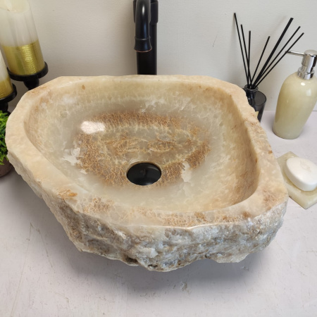 Накладная раковина из оникса Erozy BL EO-00665 (43*40*15см) фото