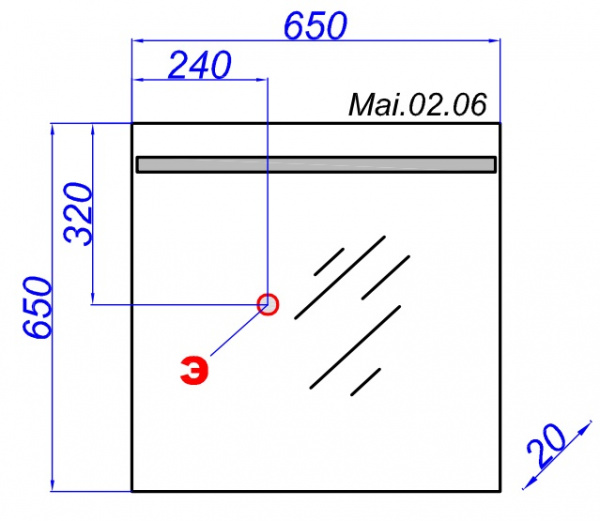 Зеркало Aqwella 5 Stars Miami Mai.02.06 65 см фото