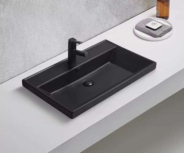 Встраиваемая раковина GID Bm5560s 61x46 черная матовая фото