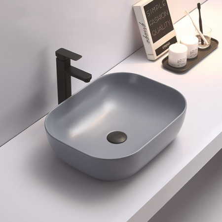 Накладная раковина CeramaLux NC 78104MHL-4 голубая фото